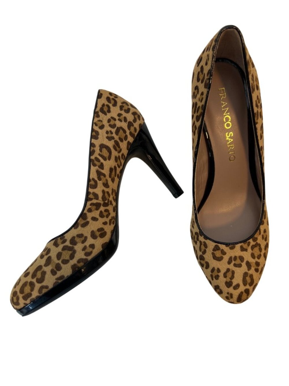 Franco Sarto Leopard Cheetah Print High Heel Shoes 7M 4" Heels Animal Print